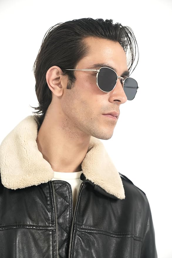 Men's Genuine Lambskin Leather Bomber Jacket with Removable Sherpa Collar – Brown Premium Aviator Style